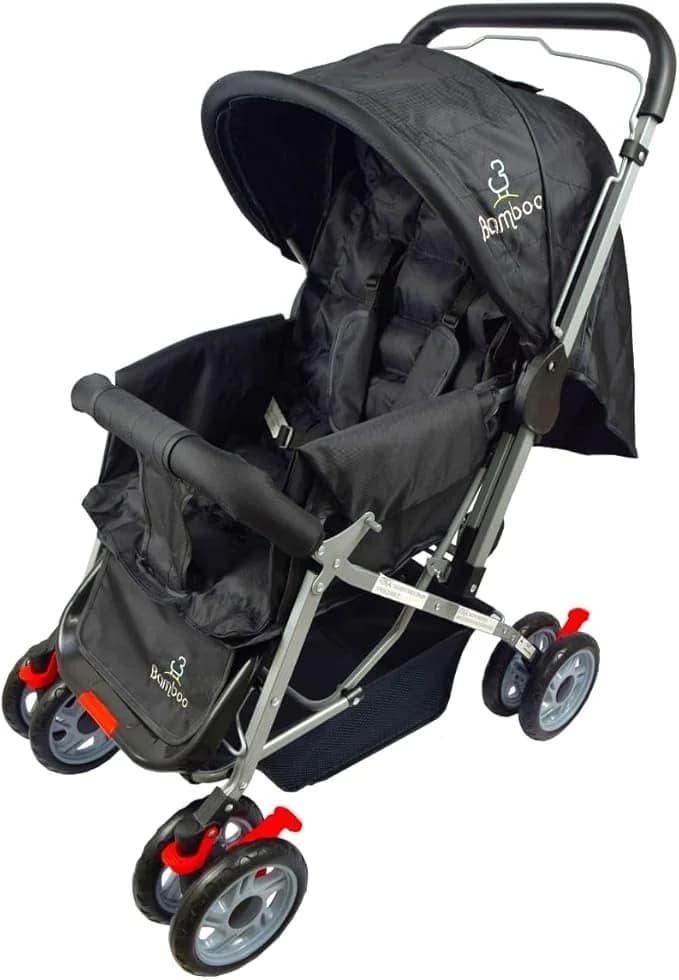 Carrinho de bebê Bamboo Baby passeio com alça reversível